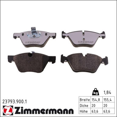 Zimmermann Bremsbelagsatz, Scheibenbremse rd:z 23793.900.1
