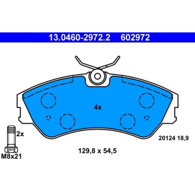 13.0460-2972.2 Bremsbelagsatz, Scheibenbremse
