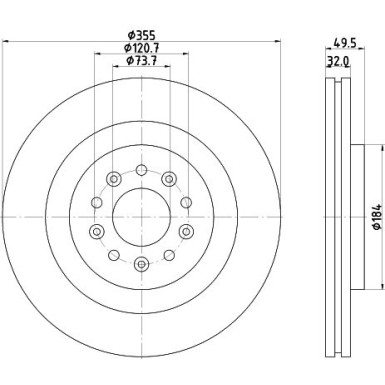 Hella | Bremsscheibe | 8DD 355 129-271