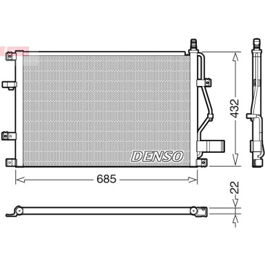 Denso | Kondensator, Klimaanlage | DCN33013