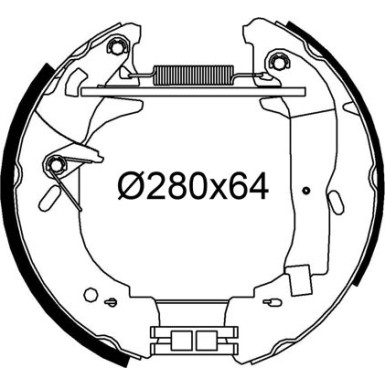 554925 Bremsbackensatz