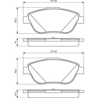 0 986 494 564 Bremsbelagsatz, Scheibenbremse