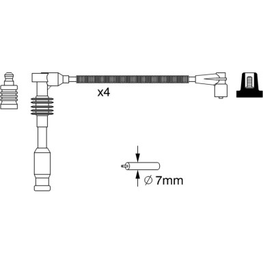 BOSCH | Zündleitungssatz | 0 986 357 234