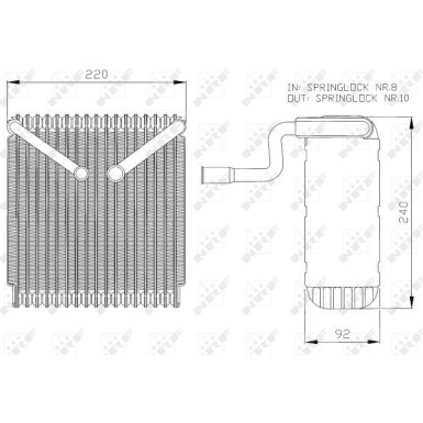 NRF Verdampfer, Klimaanlage ohne Expansionsventil EASY FIT 36043 NRF Verdampfer, Klimaanlage ohne Expansionsventil EASY FIT 36043