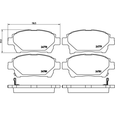 Brembo Bremsbelagsatz, Scheibenbremse PRIME LINE P 83 097