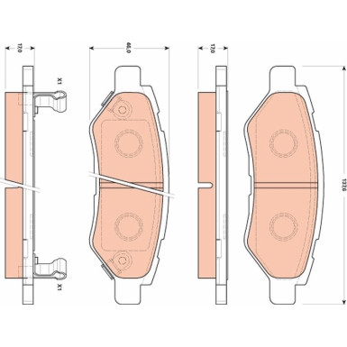 GDB4602 Bremsbelagsatz, Scheibenbremse