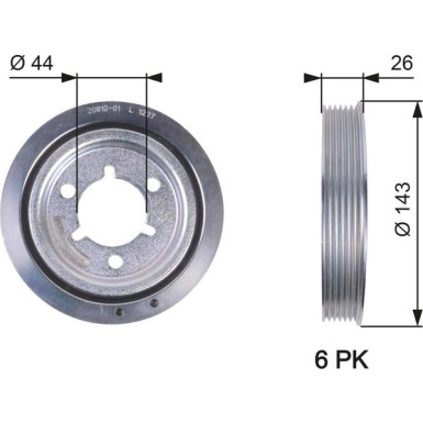TVD1055 Riemenscheibe, Kurbelwelle DriveAlign™