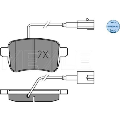 025 251 5617 Bremsbelagsatz, Scheibenbremse MEYLE-ORIGINAL: True to OE.