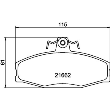 Hella | Bremsbelagsatz, Scheibenbremse | 8DB 355 017-931