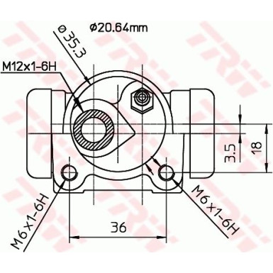 BWF166 Radbremszylinder