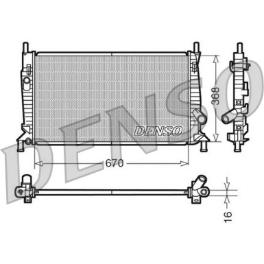 Denso | Kühler, Motorkühlung | DRM10075