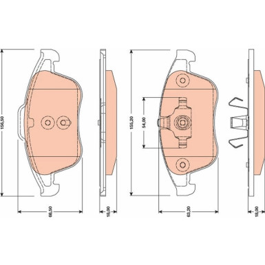 GDB1788 Bremsbelagsatz, Scheibenbremse