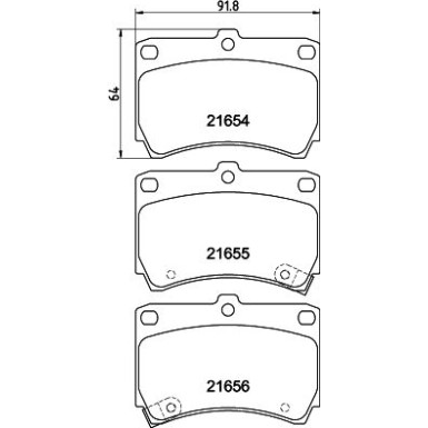 Hella | Bremsbelagsatz, Scheibenbremse | 8DB 355 016-431