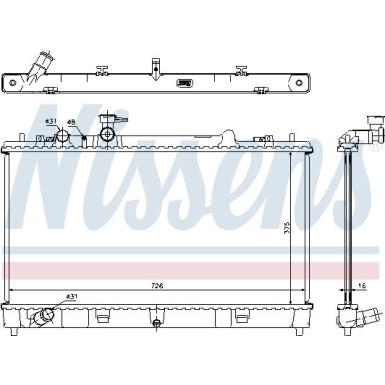 Nissens | Kühler, Motorkühlung | 68507