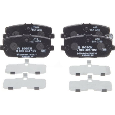 0 986 494 190 Bremsbelagsatz, Scheibenbremse