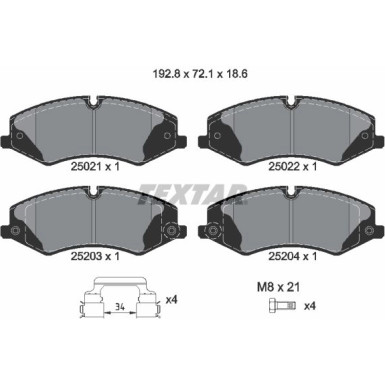 2502201 Bremsbelagsatz, Scheibenbremse Q+