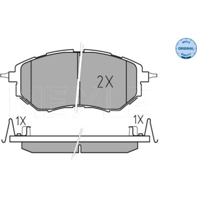 025 242 2218/W Bremsbelagsatz, Scheibenbremse MEYLE-ORIGINAL: True to OE.