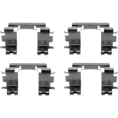 Hella | Zubehörsatz, Scheibenbremsbelag | 8DZ 355 204-521