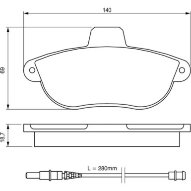 0 986 424 415 Bremsbelagsatz, Scheibenbremse