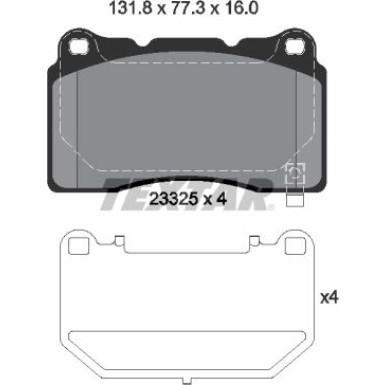 2332502 Bremsbelagsatz, Scheibenbremse Q+