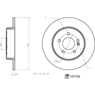 FEBI BILSTEIN 107726 Bremsscheibe