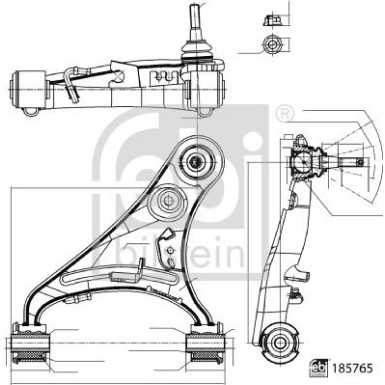 FEBI BILSTEIN 185765 Querlenker, Lenker, Radaufhängung