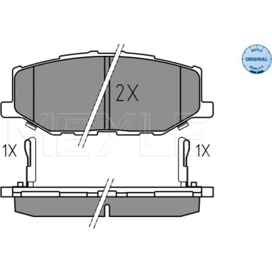 Meyle Bremsbelagsatz, Scheibenbremse MEYLE-ORIGINAL: True to OE 025 215 6816