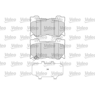 Valeo | Bremsbelagsatz, Scheibenbremse | 601663