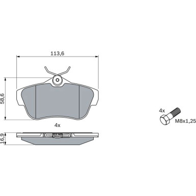 0 986 424 625 Bremsbelagsatz, Scheibenbremse