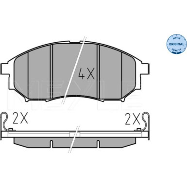025 236 9816/W Bremsbelagsatz, Scheibenbremse MEYLE-ORIGINAL: True to OE.