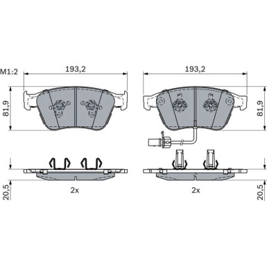 0 986 424 397 Bremsbelagsatz, Scheibenbremse