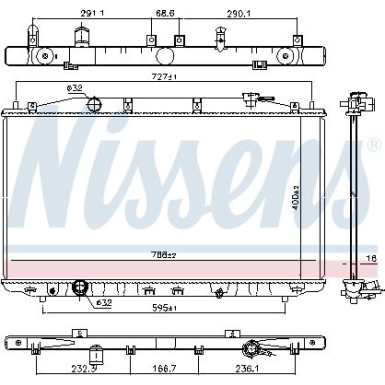 Nissens | Kühler, Motorkühlung | 681373