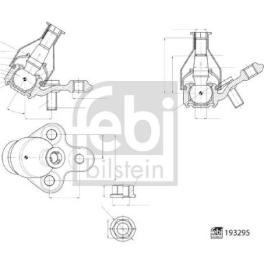 febi bilstein | Trag-/Führungsgelenk | 193295