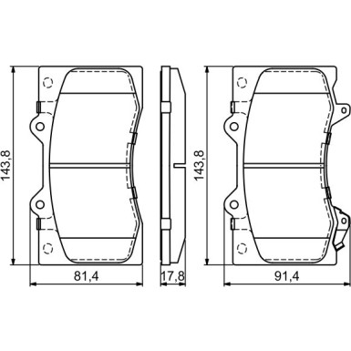 0 986 494 693 Bremsbelagsatz, Scheibenbremse
