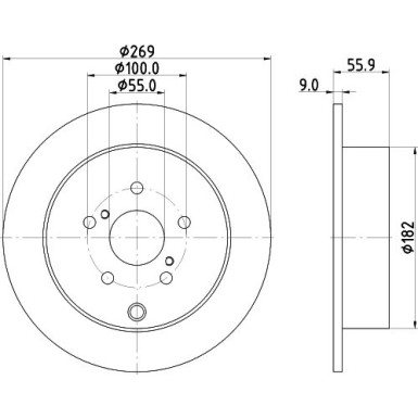 Hella | Bremsscheibe | 8DD 355 114-891
