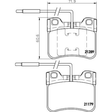 Hella | Bremsbelagsatz, Scheibenbremse | 8DB 355 007-811