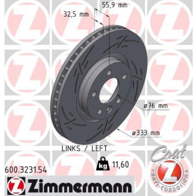 Zimmermann Bremsscheibe BLACK Z 600.3231.54