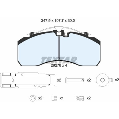 2927802 Bremsbelagsatz, Scheibenbremse