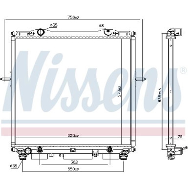 Nissens | Kühler, Motorkühlung | 66659