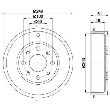 8DT 355 300-681 Bremstrommel