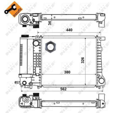 51351 Kühler, Motorkühlung EASY FIT