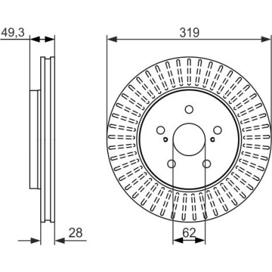 0 986 479 722 Bremsscheibe 0 986 479 722 Bremsscheibe