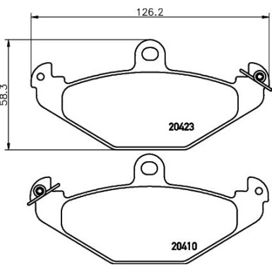 Hella | Bremsbelagsatz, Scheibenbremse | 8DB 355 019-401