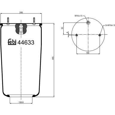 FEBI BILSTEIN 44633 Federbalg, Luftfederung