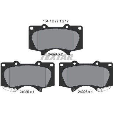 2402403 Bremsbelagsatz, Scheibenbremse