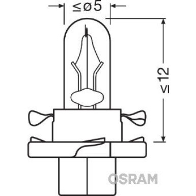 Osram | Glühlampe, Instrumentenbeleuchtung | 2452MFX6