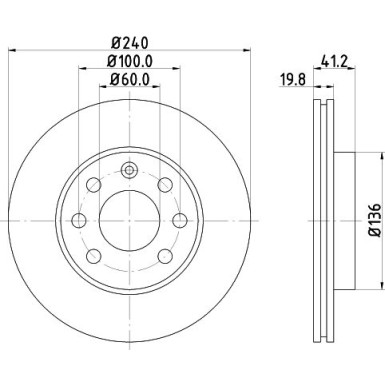 Hella | Bremsscheibe | 8DD 355 108-331
