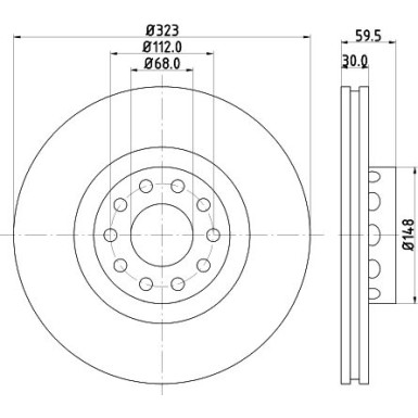 Hella | Bremsscheibe | 8DD 355 127-421