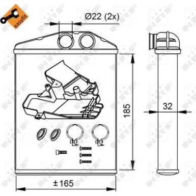 54275 Wärmetauscher, Innenraumheizung EASY FIT 54275 Wärmetauscher, Innenraumheizung EASY FIT