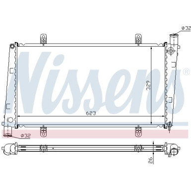Nissens | Kühler, Motorkühlung | 65551A